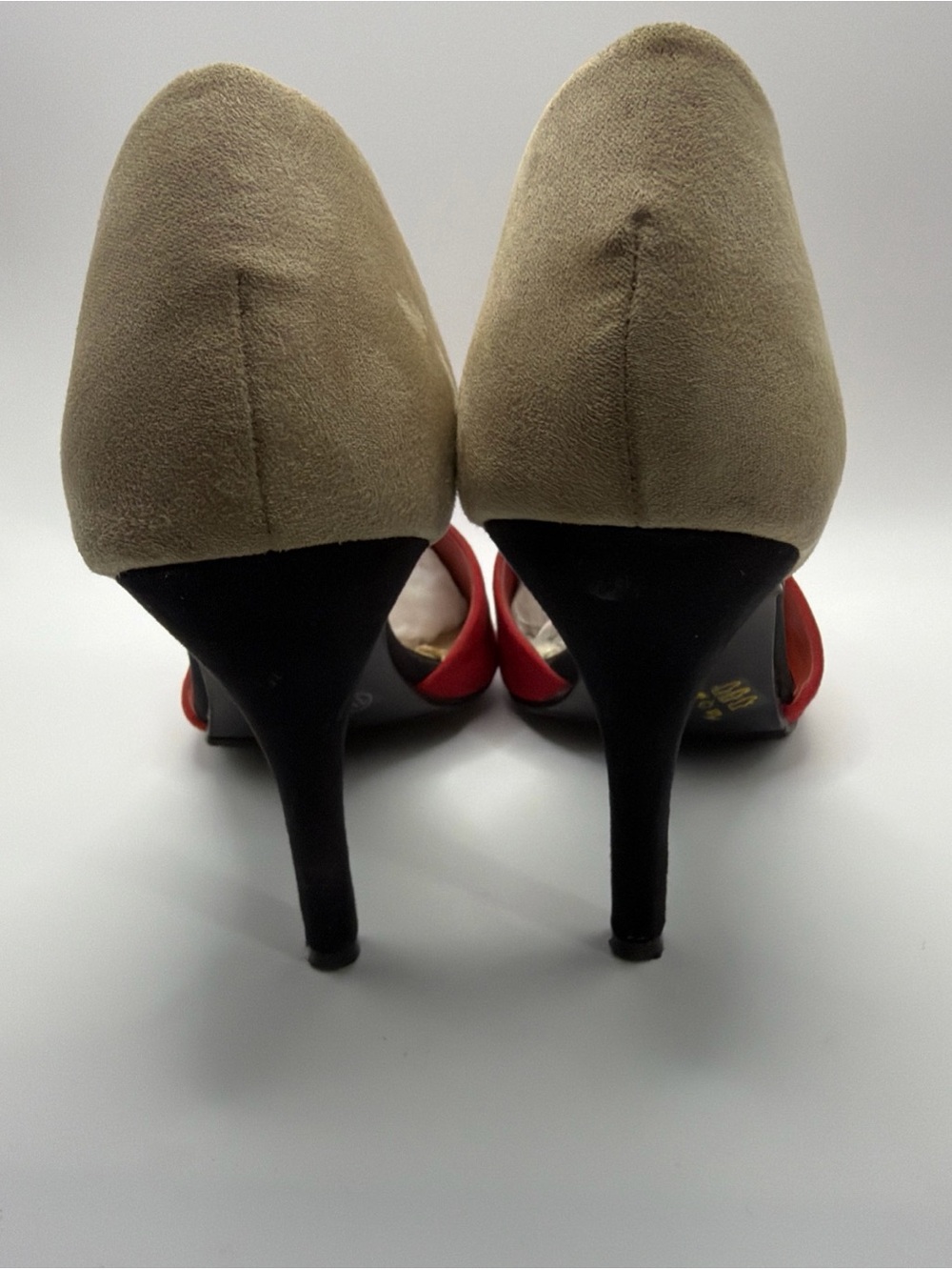 Chinese Laundry D'Orsay Suede Slip On Pumps Size 7 Red,tan Black - Picture 3 of 8